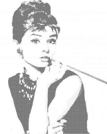Kropkowanie - Audrey Hepburn Cigarello