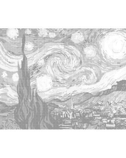 Kropkowanie - KSIĘŻYC ALA VAN GOGH