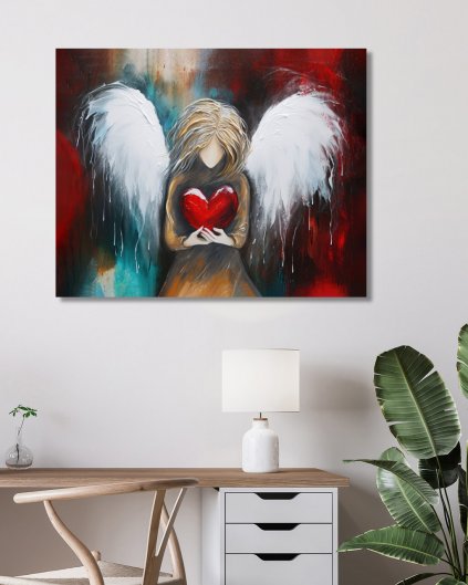 Obrazki na ścianę - Anioł z sercem bez twarzy