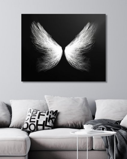 Obrazki na ścianę - Czarno-biała lekkość - skrzydła