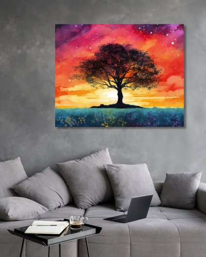 Obrazki na ścianę - Abstrakcja - drzewo
