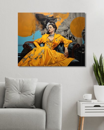 Obrazki na ścianę - Kobieta siedząca