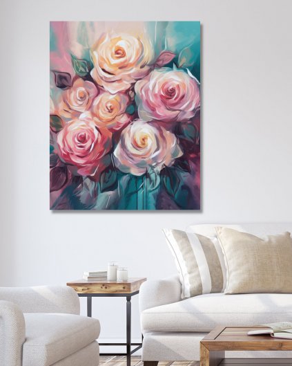 Obrazki na ścianę - Bukiet róż