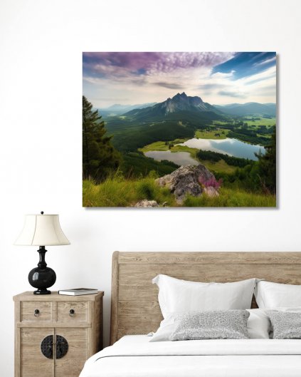 Obrazki na ścianę - Jeziora pod górami