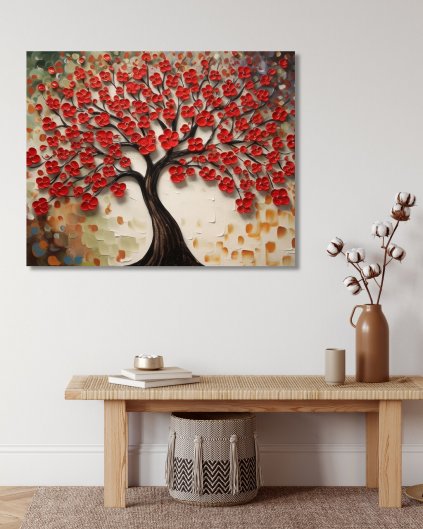 Obrazki na ścianę - Czerwone drzewo