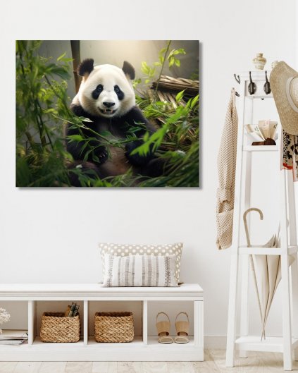 Obrazki na ścianę - Panda wśród bambusów
