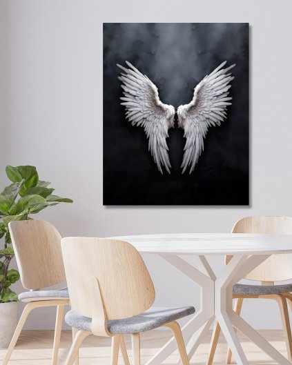 Obrazki na ścianę - Białe skrzydła anioła