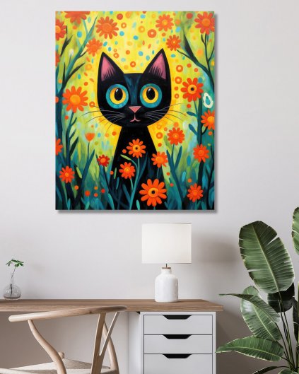 Obrazki na ścianę - Marzycielski kot