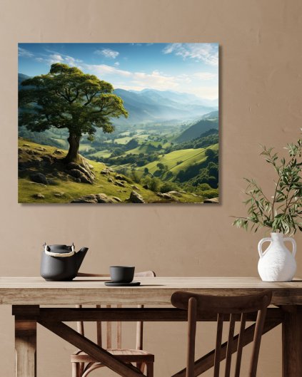 Obrazki na ścianę - Drzewo na górze
