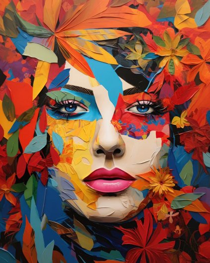 Obrazki na ścianę - Dziewczyna w kolorach jesieni