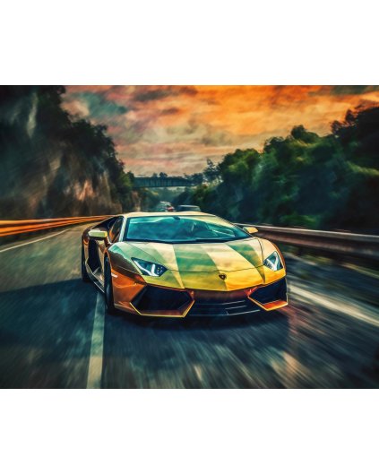 Obrazki na ścianę - Piorunująca przejażdżka Lamborghini