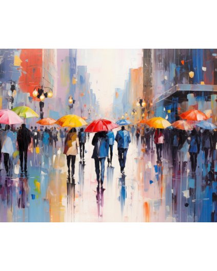 Obrazki na ścianę - Kolory deszczowego miasta