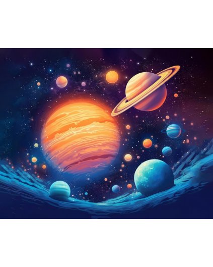 Obrazki na ścianę - Planety w gwiazdozbiorze Słońca