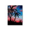 Malowanie po numerach - Palmy w zachodzie słońca