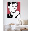 Malowanie po numerach - Audrey Hepburn Cigarello na czerwonym tle