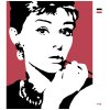 Malowanie po numerach - Audrey Hepburn Cigarello na czerwonym tle