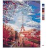 Malowanie po numerach - Aleja drzew z widokiem na wieżę Eiffla