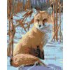 Malowanie po numerach - Lis w zimowym polu