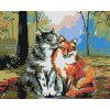 Malowanie po numerach - Kot i lis