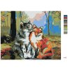 Malowanie po numerach - Kot i lis
