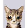 Malowanie po numerach - Słodki pręgowany kotek