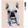Malowanie po numerach - Biały Bulldog
