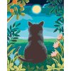 Malowanie po numerach - Kot i księżyc
