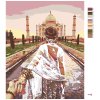 Malowanie po numerach - Hinduska kobieta przed światynią Tadź Mahal