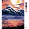 Malowanie po numerach - Zachód słońca nad górami