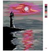 Malowanie po numerach - Latarnia morska na zachodzie słońca