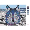 Malowanie po numerach - Mozaika wilk