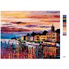 Malowanie po numerach - Zachód słońca nad miastem
