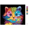 Malowanie po numerach - Kolorowy kotek