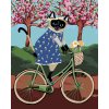Malowanie po numerach - Kotka na rowerze