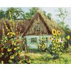 Malowanie po numerach - Wiejski domek kryty strzechą