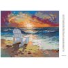 Haft diamentowy - LEŻAK NA PLAŻY I ZACHÓD SŁOŃCA