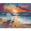 Haft diamentowy - LEŻAK NA PLAŻY I ZACHÓD SŁOŃCA