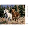 Haft diamentowy - KONIE BIEGAJĄCE W GÓRACH
