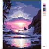 Malowanie po numerach - Niebieski zachód słońca