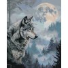 Malowanie po numerach - WILK W GÓRACH W PEŁNI KSIĘŻYCA