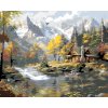 Malowanie po numerach - ORZEŁ, RZEKA, DOMEK I GÓRY