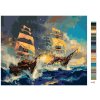 Malowanie po numerach - BITWA MORSKA - STATKI NA WZBURZONYM MORZU