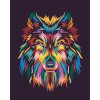 Malowanie po numerach - Kolorowy wilk