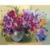 Malowanie po numerach - Bukiet irysów w wazonie