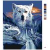 Malowanie po numerach - Wilk i wodospad