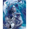Malowanie po numerach - Kobieta i wilki