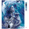 Malowanie po numerach - Kobieta i wilki