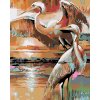 Malowanie po numerach - Czaple w zachodzie słońca