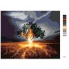 Malowanie po numerach - Drzewo i piorun