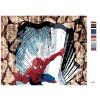 Malowanie po numerach - SPIDERMAN 3D (Wariant płótno bez ramy, Rozmiar 40x50 cm)